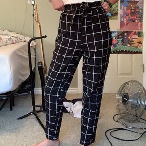 flowy grid pants